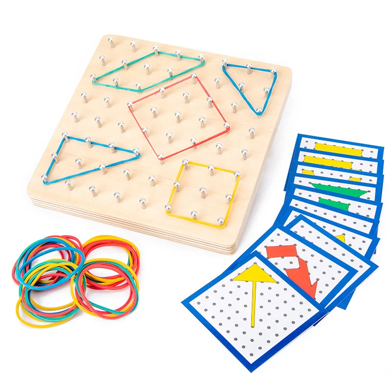 Montessori Geometrinis Nagų Valdybos Montessori Žaislai Kūdikiams Lopšelis-Ankstyvojo Lavinimo Žaislai Studentų Įranga Mokymo Priemonė