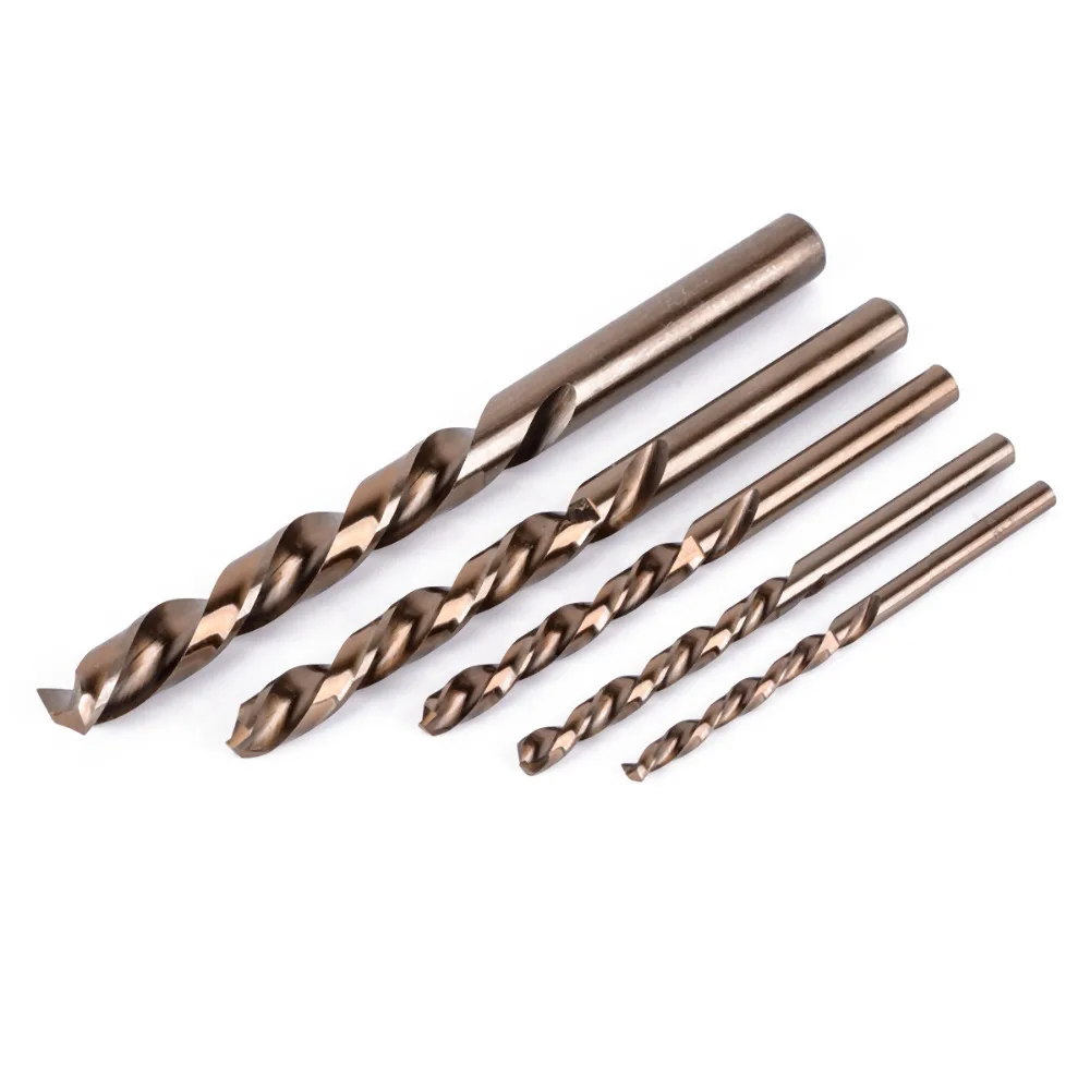 5VNT/Set Twist Drill Bits Nustatyti M35 Kobalto HSS ferramentas gręžimo Professional perforatorius staliaus darbai, Metalo Gręžimo Įrankis 4/5/6/8/10mm
