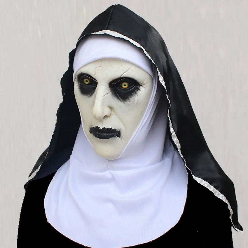 Vienuolė Siaubo Kaukė Halloween Carnival Baisu Moterų Dvasios Skarelė Sudėtinga Šalies Cosplay Rekvizitai Priedai Dieną Mirusiųjų