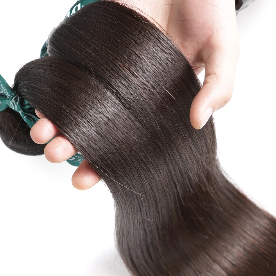 ILARIA Brazilijos Tiesiai Žmogaus Plaukų Ryšulius Su Uždarymo Remy Plaukų Pynimas Ryšulius Su 13x4 Nėriniai Priekinio Uždarymo PrePlucked