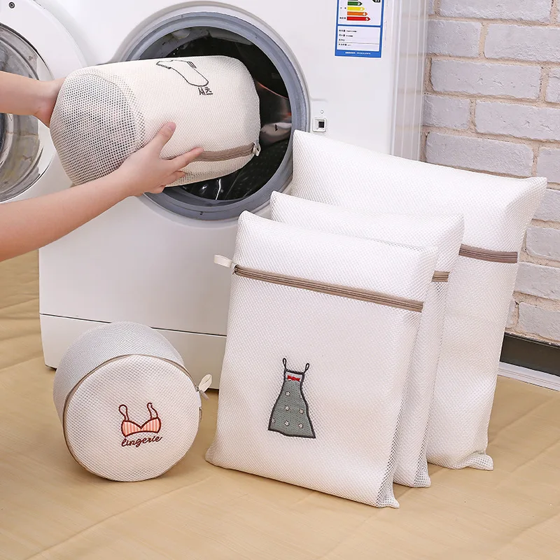 Sutirštės išsiuvinėti sandwich skalbimo maišelis liemenėlė apatinius drabužius sijonas nustatyti plovimo krepšį net krepšys