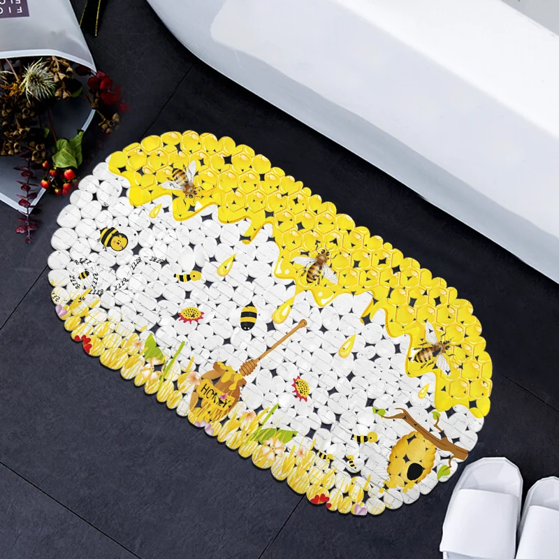 Vonios Kilimėliai ping pvc dušas kilimėlis, Neslidžios grindų bičių kilimėlis anti-slip mat vonios kambarys