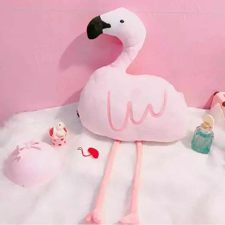 1Pcs 40cm Flamingo Pliušiniai Žaislai, Vaikų Kambarys Dekoro Šiltą Ranką Įkišus Pagalvę Gyvūnijos Įdaryti ir minkštas Gyvūnų Pliušinis Lėlės Vaikams
