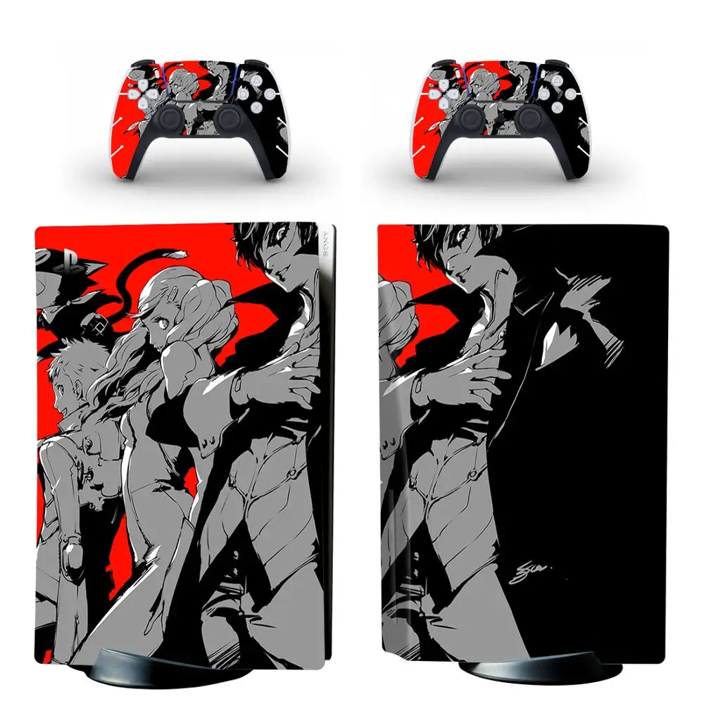 Persona 5 PS5 Standartinio Disko Leidimas Odos Lipdukas, Decal Padengti 5 PlayStation Konsolės ir Valdytojai PS5 Odos, Vinilo Įklijos