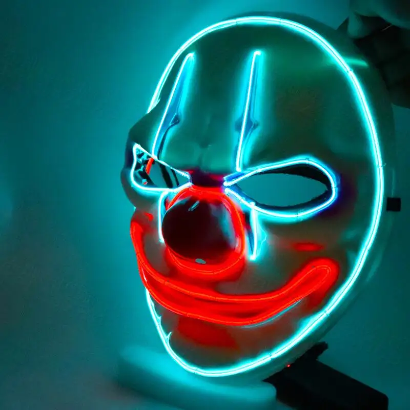 Helovinas Kaukės LED Šviesos Žėrintis Cosplay Siaubo Joker Kaukė Rėkti Kaukolė Predator Kaukė Helovinas Maskuotis Šalis Kaukės