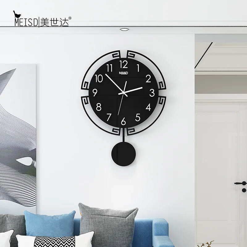 Derliaus 3D Skaitmeninio Sūpynės Modernaus Dizaino Sieninis Laikrodis Akrilo Švytuoklės Kūrybos Žiūrėti Kambarį Namo Apdaila Kabinti Laikrodžiai