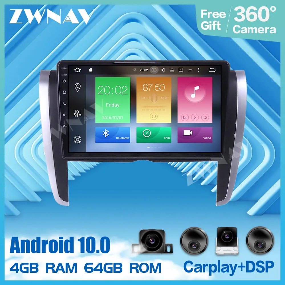 2 din IPS jutiklinį ekraną ir Android 10.0 Automobilio Multimedijos grotuvo Toyota Allion 2007-garso radijas stereo WiFi GPS navi galvos vienetas