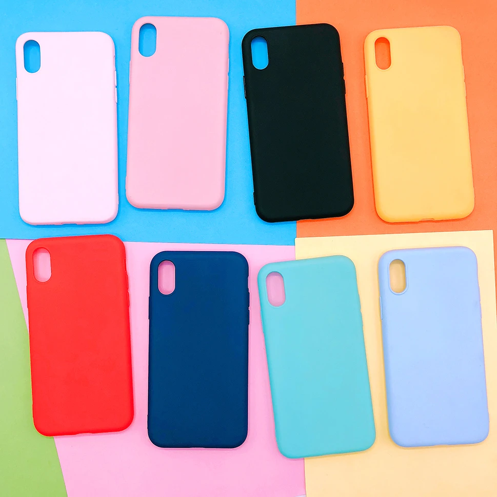 Įvairių Spalvų Magija silikoninis telefono dėklas, skirtas iPhone 5 5S SE 6s Plus X 7 8 Plius 