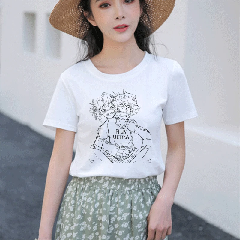Kawaii Animacinių filmų Marškinėliai Moterims Harajuku Blogio Streetwear akademinės bendruomenės Anime T-shirt Blogio Juokinga Marškinėlius Hentai Himiko Toga Top Moterims