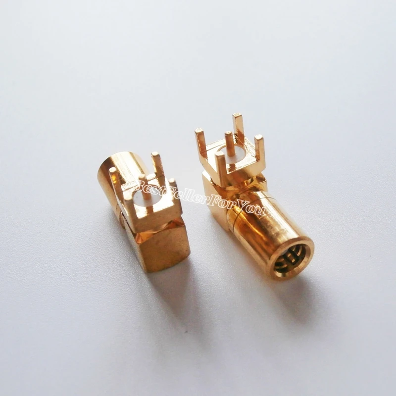 10vnt SVV moterų pin stačiu kampu per skylę jack PCB Mount RF jungtis Koaksialinis Goldplated