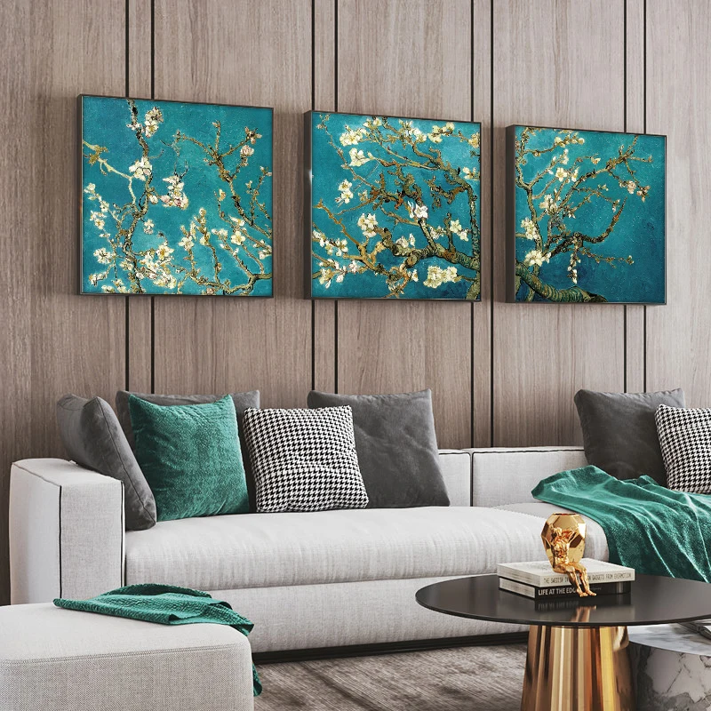 3 Plokštės Van Gogh Migdolų Žiedų Drobė Meno Tapybos Namų Sienų Dekoras Impresionistų Gėlės Drobė Spausdinti už Kambarį Cuadros
