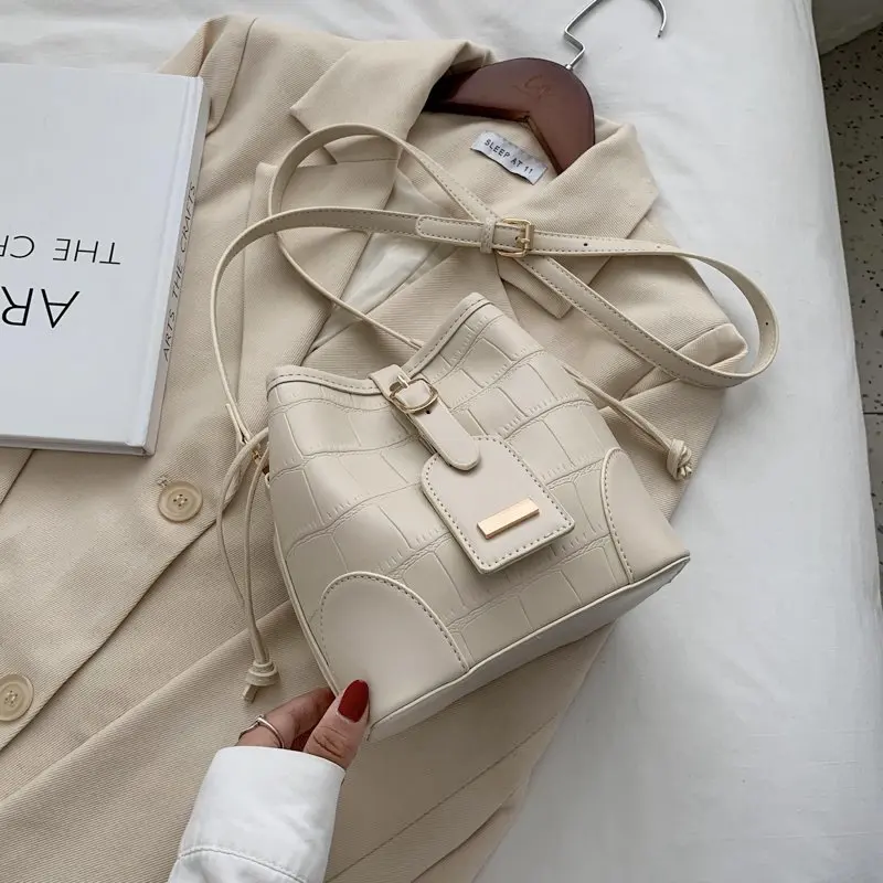 2020 Mados Akmens modelio Moterų Kibirą Krepšys Krepšys Aukštos Kokybės mados Pečių Maišą Paprasta Crossbody Tote Bag