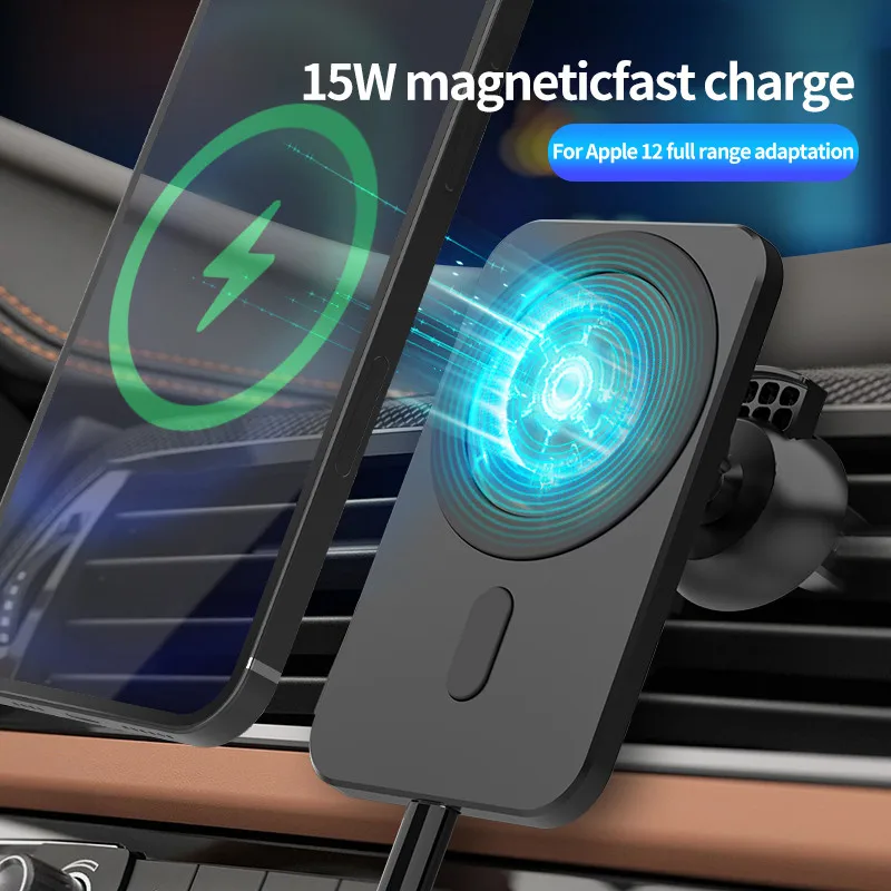15W Naujas Įkroviklis iPhone 12 11 10 Pro Max mini Magnetinio Automobilio Savininkas Belaidžio Kroviklio Įkrovimo Automobilinis telefono laikiklis, baterija