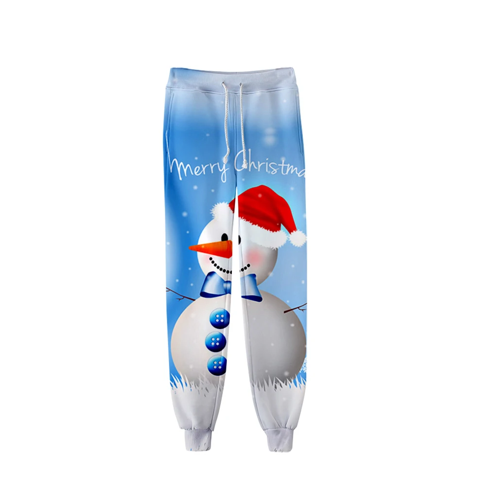 Linksmų Kalėdų 3D Vyrų Sweatpants Atsitiktinis Unisex Sportinės Kelnės
