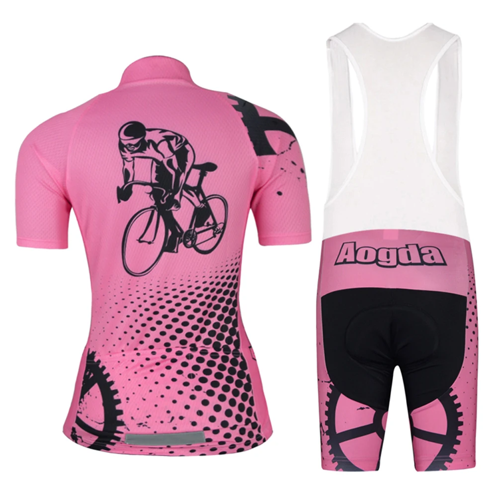 Aogda Vasaros Moterų Dviračių Jersey Rinkiniai Quick-Dry MTB Dviratį Dviračiu Drabužių Kvėpuojantis Mountian Dviračių Drabužius Ropa Ciclismo