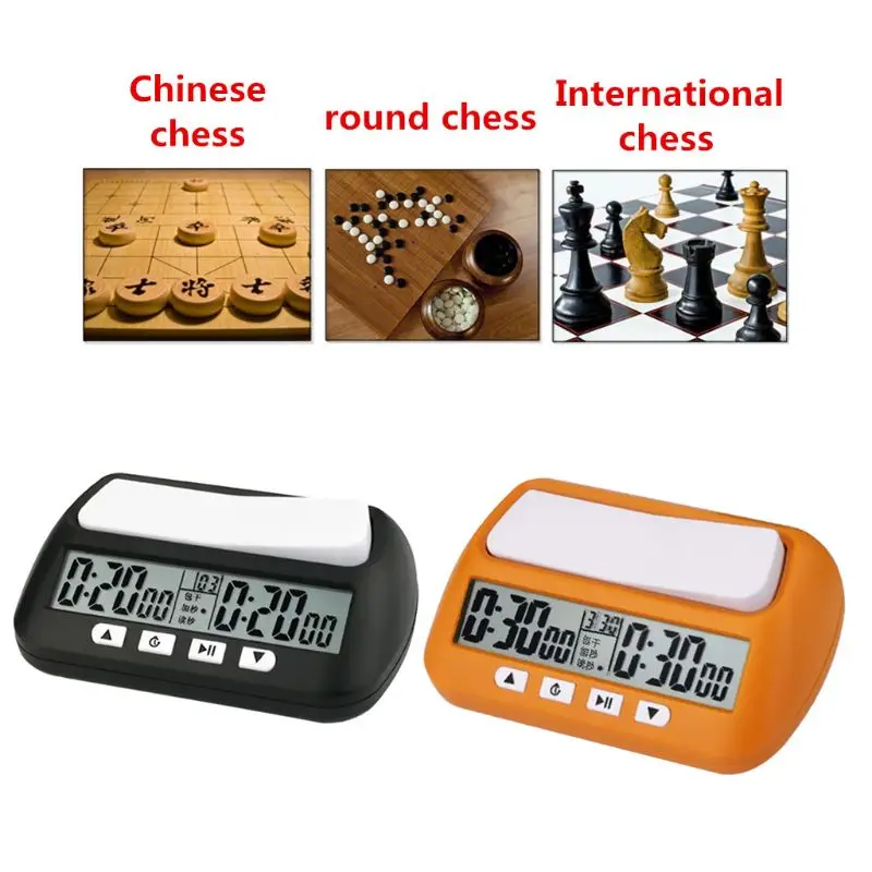 Profesionali Šachmatų Laikrodis Skaitmeninis Žiūrėti Skaičiuoti Aukštyn Žemyn Laikmatis stalo Žaidimas, Chronometras Y4UB