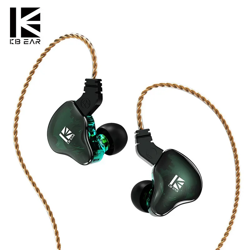 KBEAR KS2 1BA+1DD In Ear Ausines HIFI DJ Stebėti, Ausinių Veikia sporto laisvų Rankų įranga su 2Pin 0.78 mm Jungtis KBEAR Diamond TRI I3