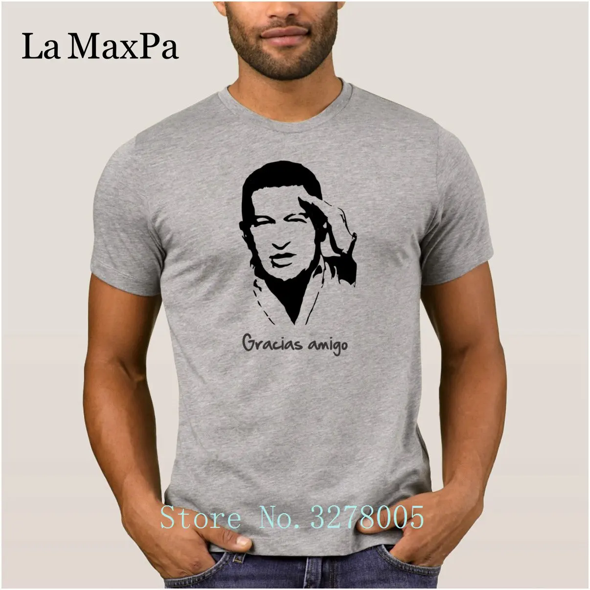 Pritaikyti Savo Įdomių Gracias Hugo Chavez T Shirts Mielas Plonas T-Shirt Vyrams Vasaros Medvilnės Paprasta Vyrai Tee Marškinėliai Tee Viršūnės