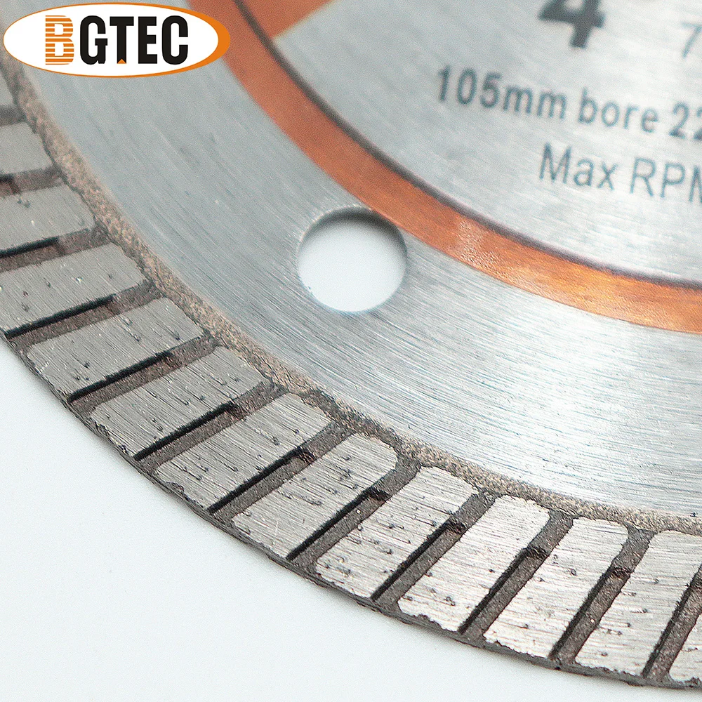 BGTEC 2vnt 230MM Diamond Karšto Paspaudus Superthin Diamond Turbo Peilis su 10mm Segmento Aukštis Kietos Medžiagos