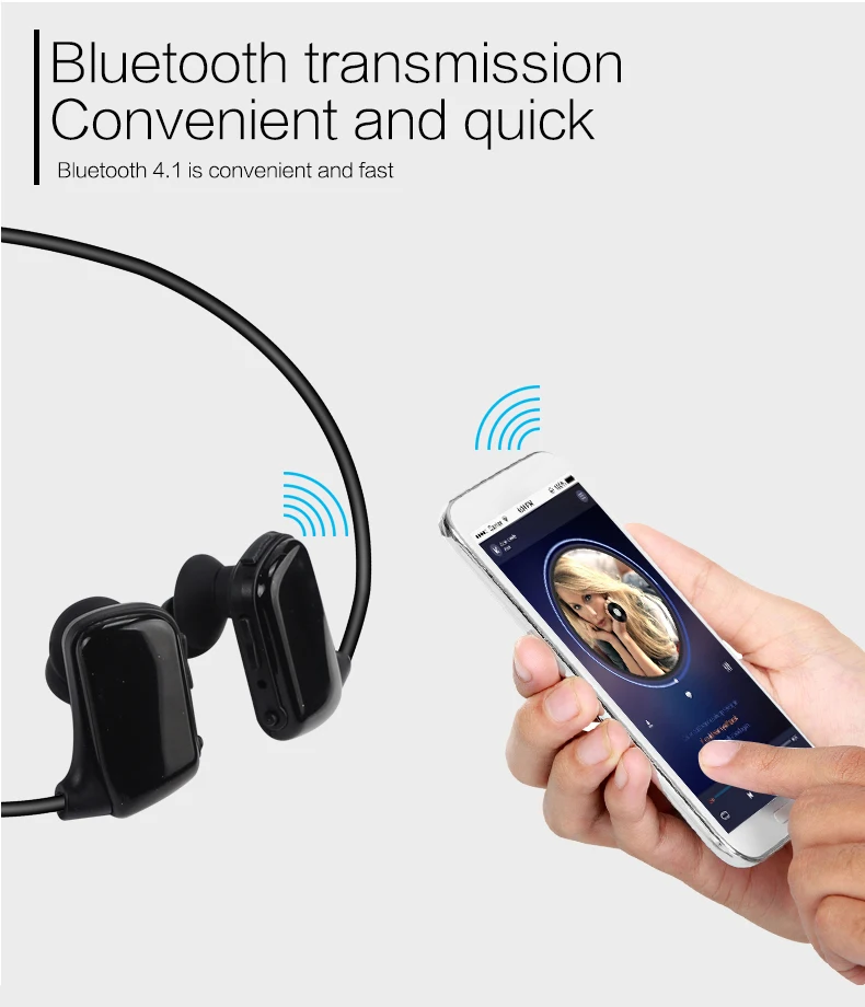 Escytegr MP3 Grotuvas, Bevielis Lauko Sporto Ausinės Bluetooth 4.1 Ausinių MP3 Ausinės, Ausinės Su Mic Mobilaus Telefono