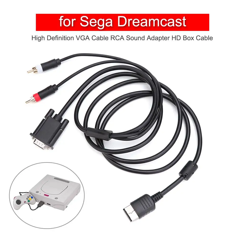 ALLOYSEED VGA Kabelis SEGA Dreamcast DC Aukštos raiškos VGA Kabelis RCA Garso Plokštę HD Box Kabelis Sega Dreamcast