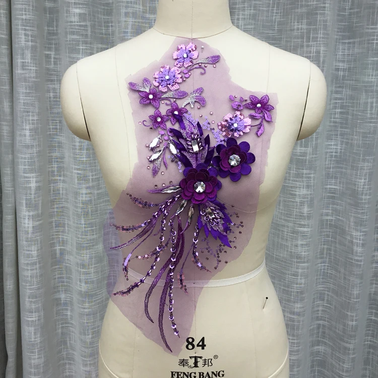 3D Zawalcowany Stereo Nėrinių Gėlių Pleistras Vaikų Pilvo Šokių Drabužius Tiara Kostiumas Vestuvių Suknelė Jaustis 
