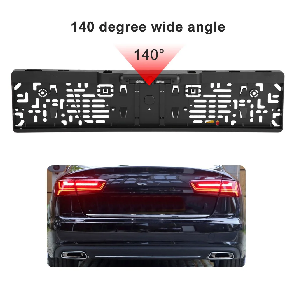 Automobilių Skaičius Licenciją Plokštės Rėmas Su LED Infraraudonųjų spindulių CMOS galinio vaizdo Atvirkštinio Atsarginės Kameros Vandeniui Stovėjimo Atgal į Viršų Rėmelį