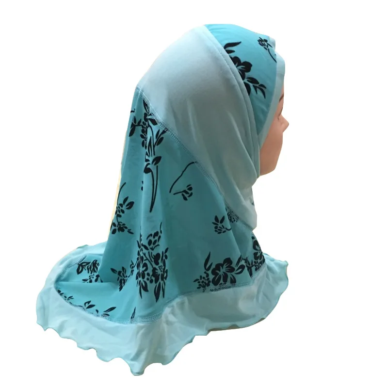 Musulmonų Vaikai Mergaičių Hijab Islamo Skarelė Gėlė Šalikas Vienas Gabalas Amira Vaikų Ramadanas Artimųjų Rytų Pilnas Draudimas Wrap Dangtis