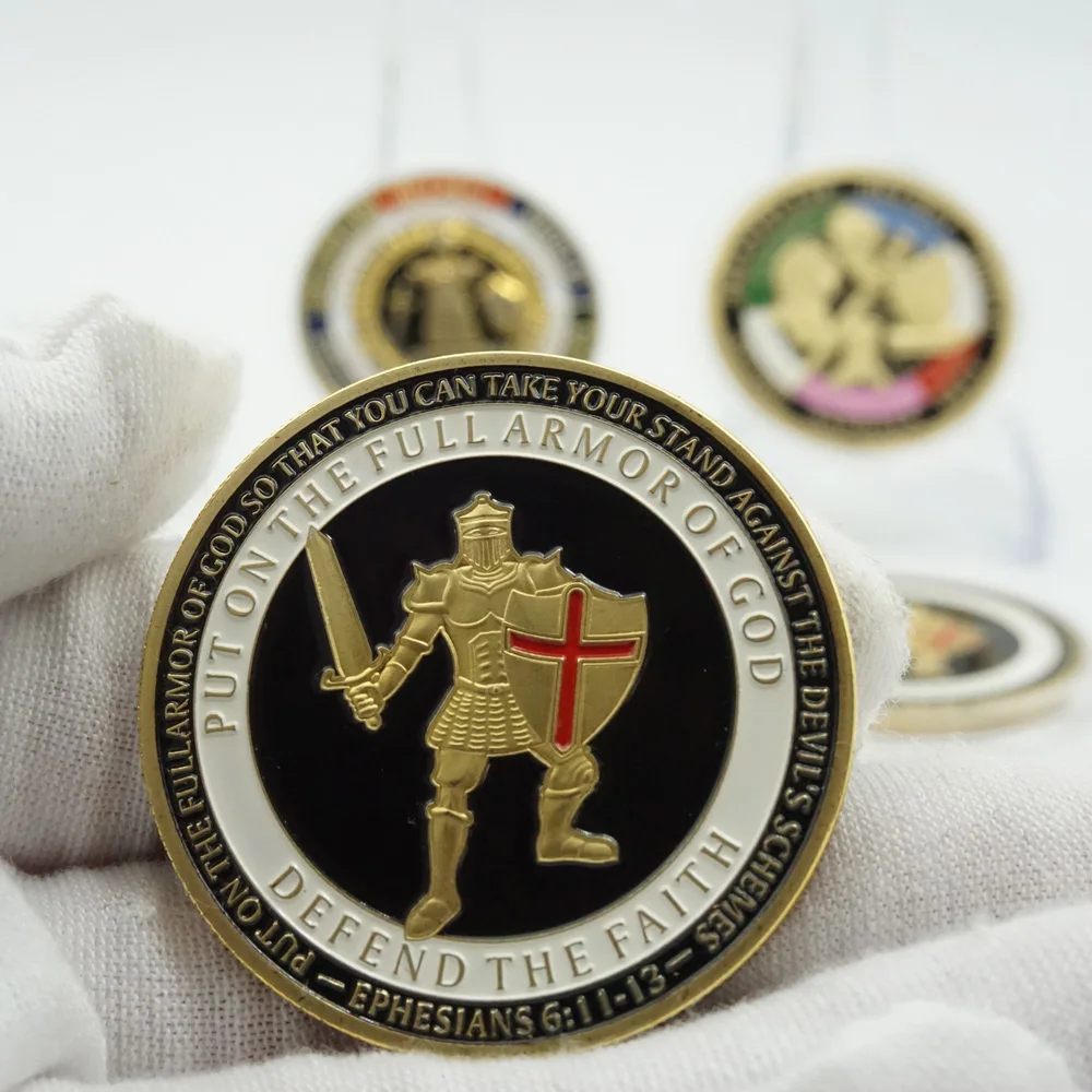 Karinis Iššūkis Monetos Gvardijos karių atminimo medalis Įdėti Į Visą Dievo Šarvai Atminimo Dovana Monetas