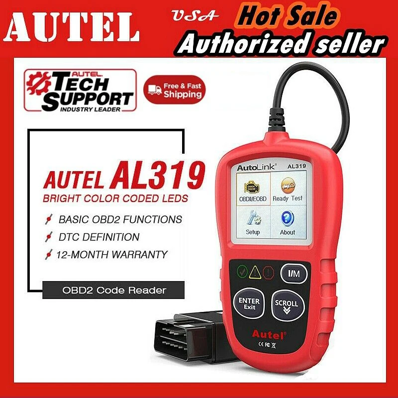 Autel AutoLink AL319 Automobilių Diagnostikos Įrankis 
