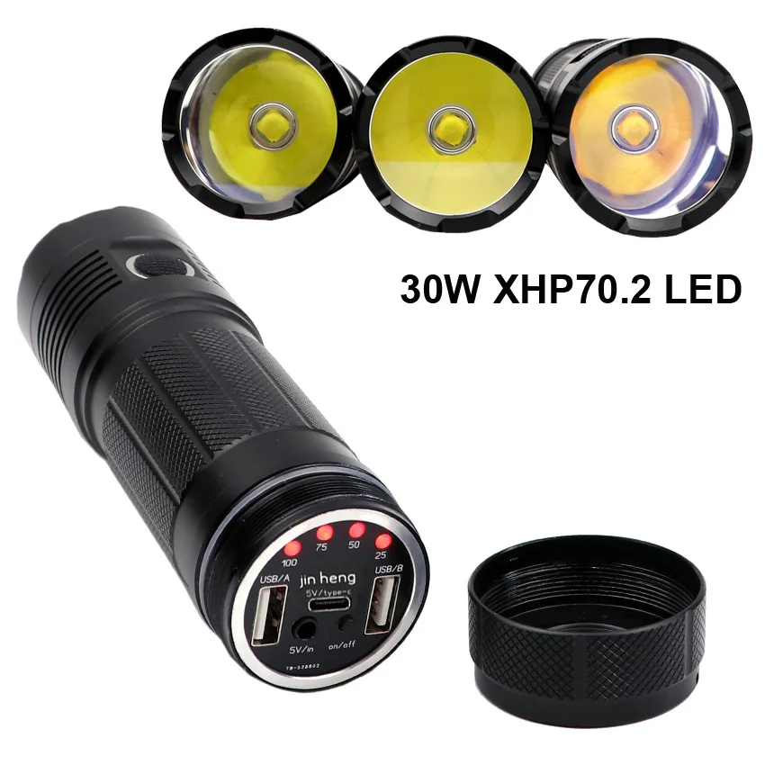 XHP70.2 XHP50.2 L2 XPL HI LED Lusto Taktinis Tiesiogiai Įkraunamas Žibintuvėlis Fakelas 18650 USB Įkrauti mobiliojo galios Blykstės šviesos lempos