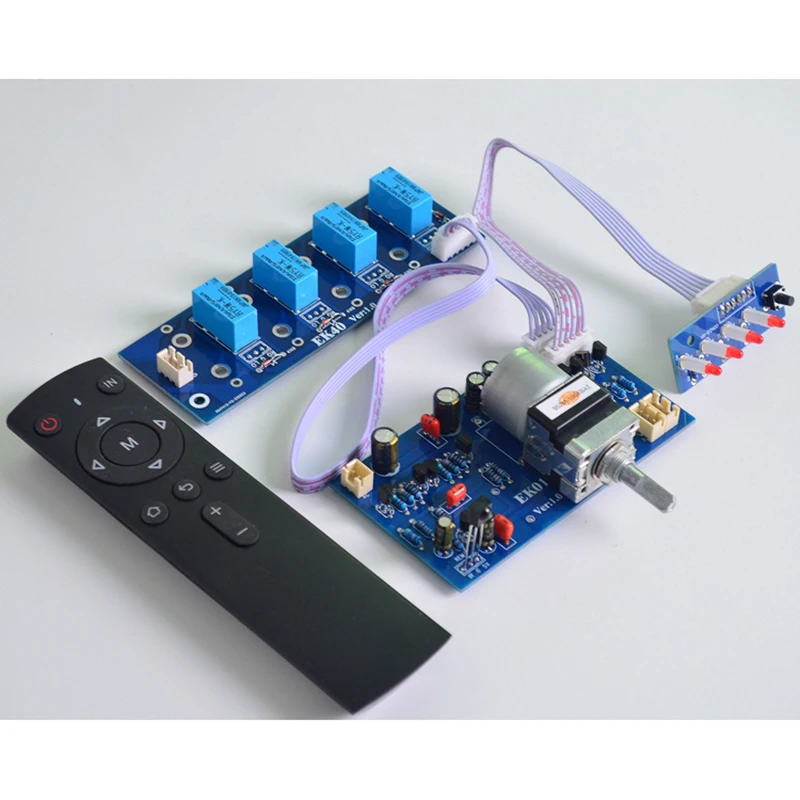 Lusya Nuotolinio Preamp garso Valdymas 4-būdų, kaip Garso Įvesties Signalų perjungimo svirties Perjungimo + Mute HIFI Stiprintuvas Valdybos Atnaujinti T0006