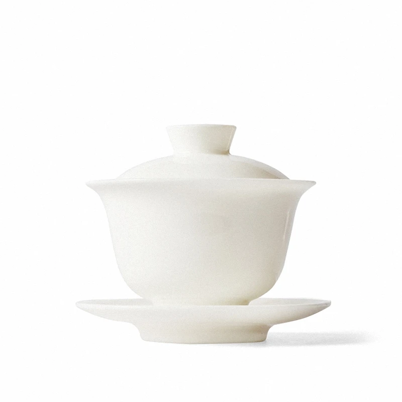 PRIJUOSTĖLĖ Balto Porceliano Kung Fu Gaiwan Rankų darbo Keramikos Arbatos Rinkinys Kinų Porceliano Teaware 160ml Arbatos Dubenėlį Aukštos Kokybės Porceliano