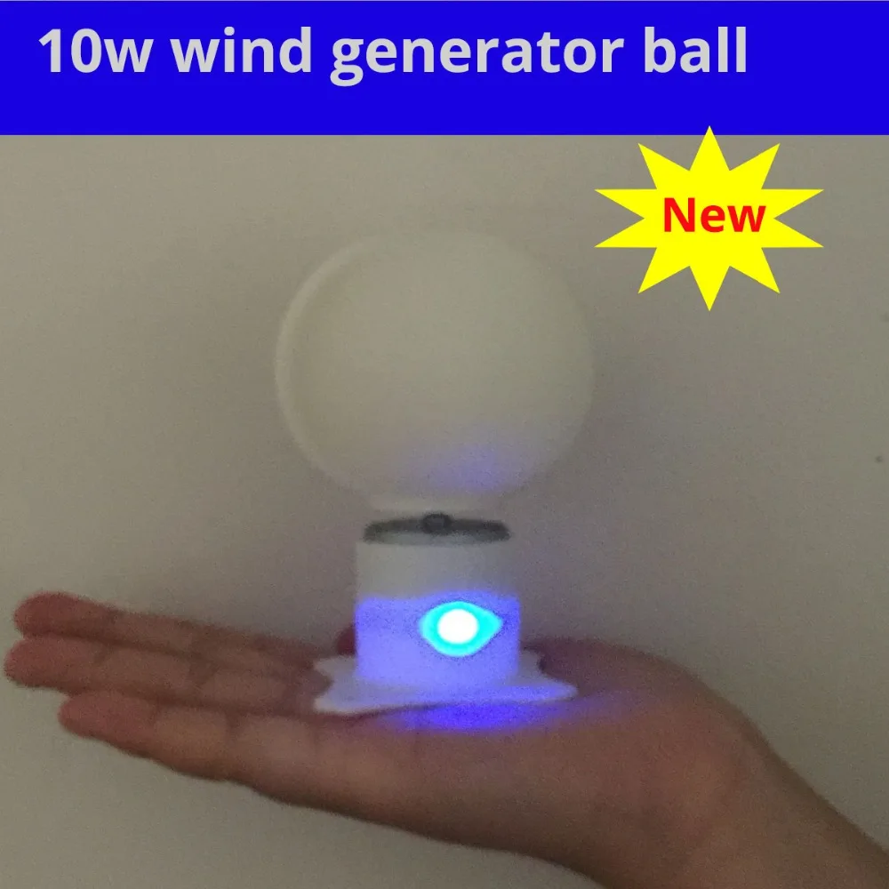 Mini Vėjo turbinos modelis su LED šviesos vertikalios vėjo generatorius
