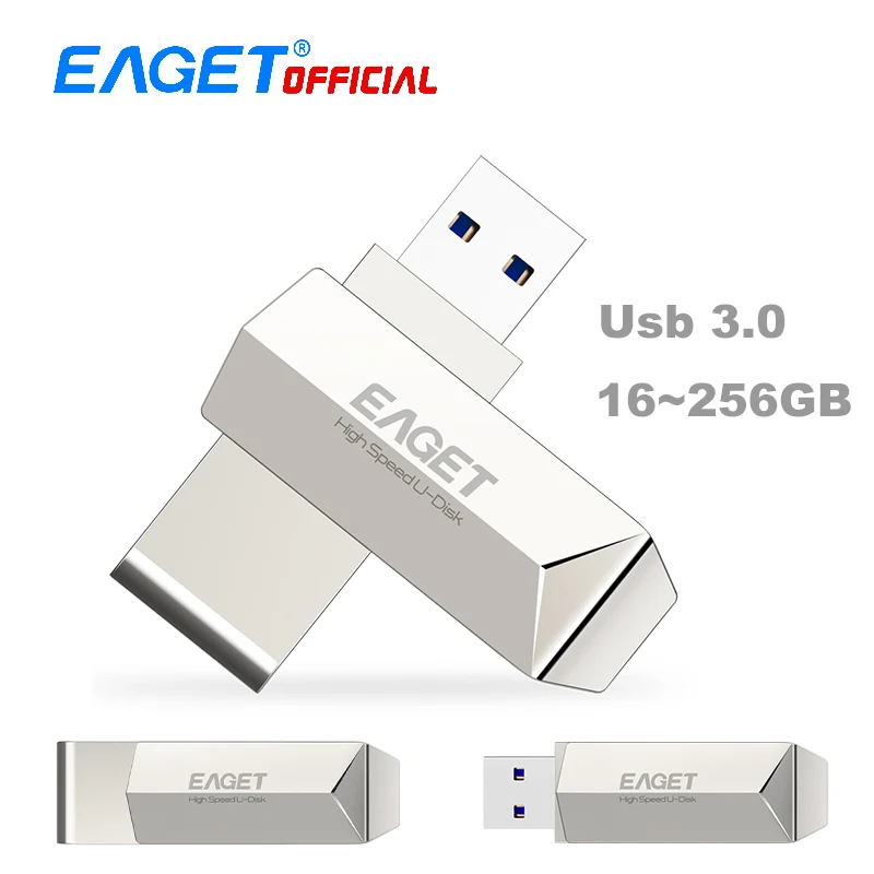 Eaget F70 USB 3.0 128 GB Metalinė USB Flash Drive, U Disko Pen Ratai 360 Laipsnių Sukimosi Flash Drive, Memory Stick Pen Disko Saugyklos