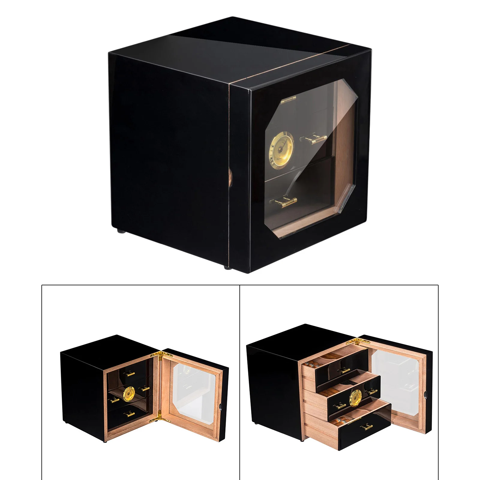Nešiojamų Kedro Cigarų Humidoras Atveju Kelionės Cigarų Dėžutė su Drėgmėmačiu ir Drėkintuvas, Verslo Dovanų