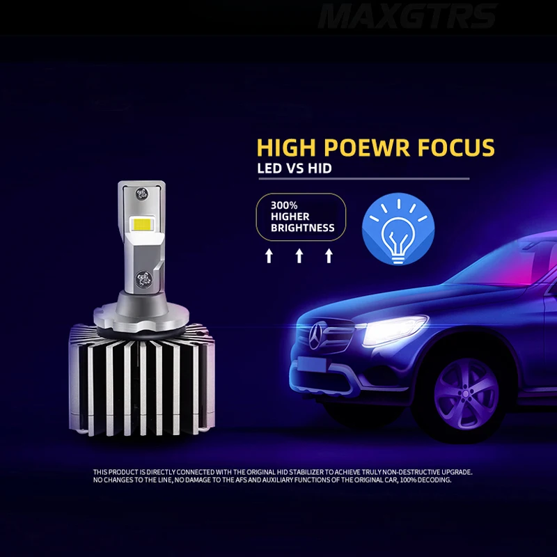 Neardomieji Montavimas D1S CANBUS LED D3S D2S D4S D5S D8S Didelės Galios Ryškumas Atnaujinti Modifikuotų Automobilių Žibintų Lemputė 100W