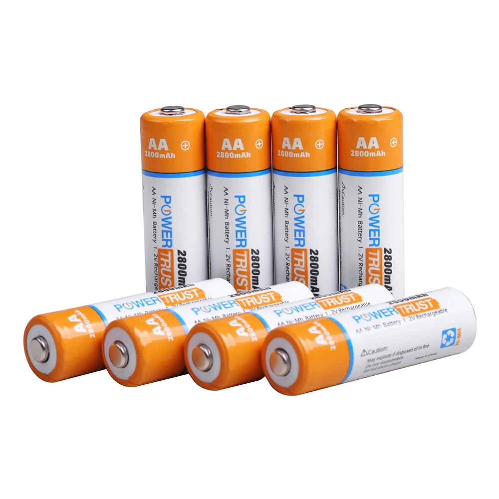 4Pcs AA Baterijos Įkrovimo Baterija (akumuliatorius) 1.2 V 2800mAh Ni-MH Bateria Žibintuvėlį Nuotolinio valdymo pultelis, Žaislų, Žaidimų Žaidėjas