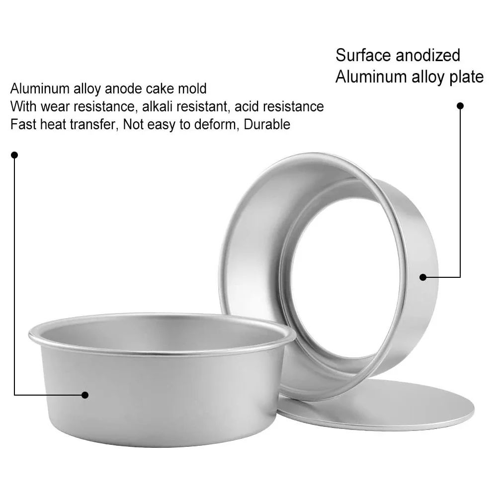 Apvalios Torto Formos Pan Metalo Aliuminio Lydinio Non-Stick Galiniais Apačioje Karščiui Atsparaus Putėsiai Šifono 6,7,8 Colių Virtuvės Bakeware