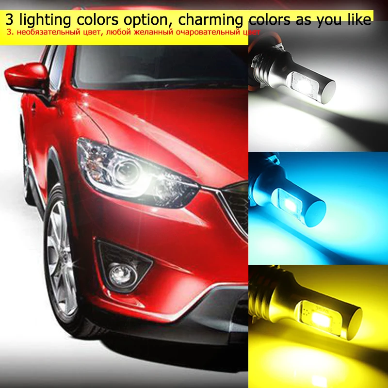 IJDM NESLĖPĖ Balta Ne Klaida Canbus P13W SH24W LED Lemputes Mazda CX5 CX-5 2013 DRL LED Vairavimo dieninės Šviesos Lempos