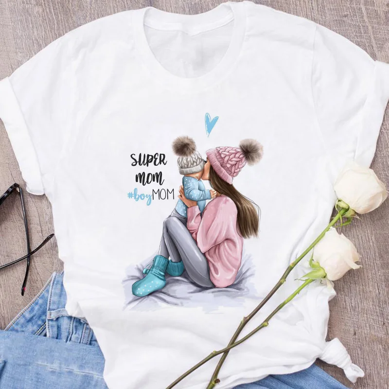 2020 naujas Super Mama, T-marškinėliai Moterims Motinos Meilės Print T shirt Tees Femme harajuku 