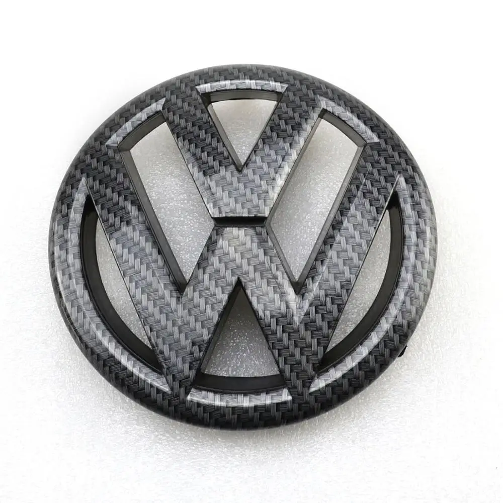 Anglies Pluošto 130mm Priekinės Grotelės, Grotelės Ženklelis Automobilio Logotipas, Emblema Volkswagen Jetta MK6 2011 2012 2013