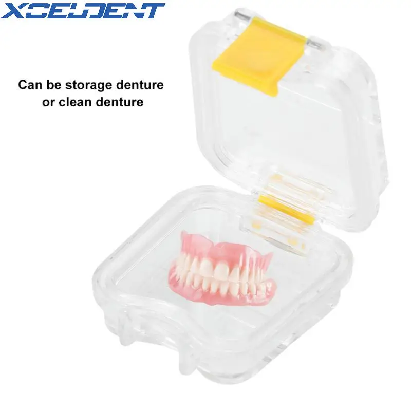 12pcs Dantų Dantų Organizatorius Skaidrūs Dantų Dėžutės Dantų dirbtiniai Dantys Laikymo dėžę Su Kino Ju Konteineris dantų Protezų Vonia Langelį Atveju
