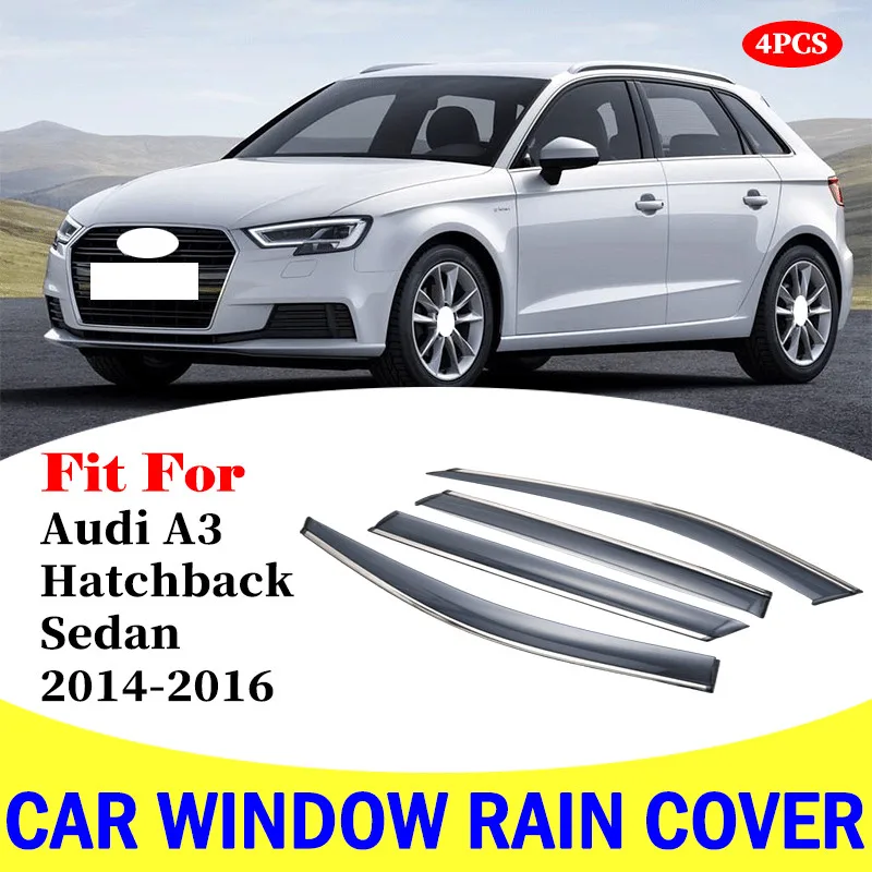 Audi A3 Sedanas sedanas, langų skydelius automobilių lietaus apsauga verstuvai, markizės apdaila padengti šildomi automobilių-styling dalys, priedai