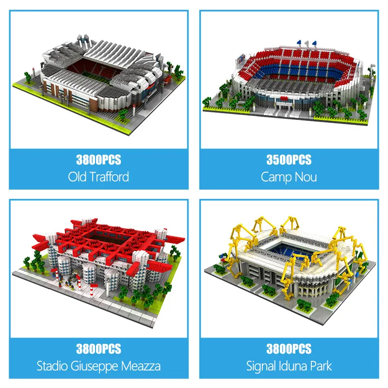 Mini Plytos, Statyba Blokai Deimantų Blokai Garsaus Architektūros Futbolo Srityje Futbolo Camp Nou Signalas Lduna Parkas Vaikas Žaislai