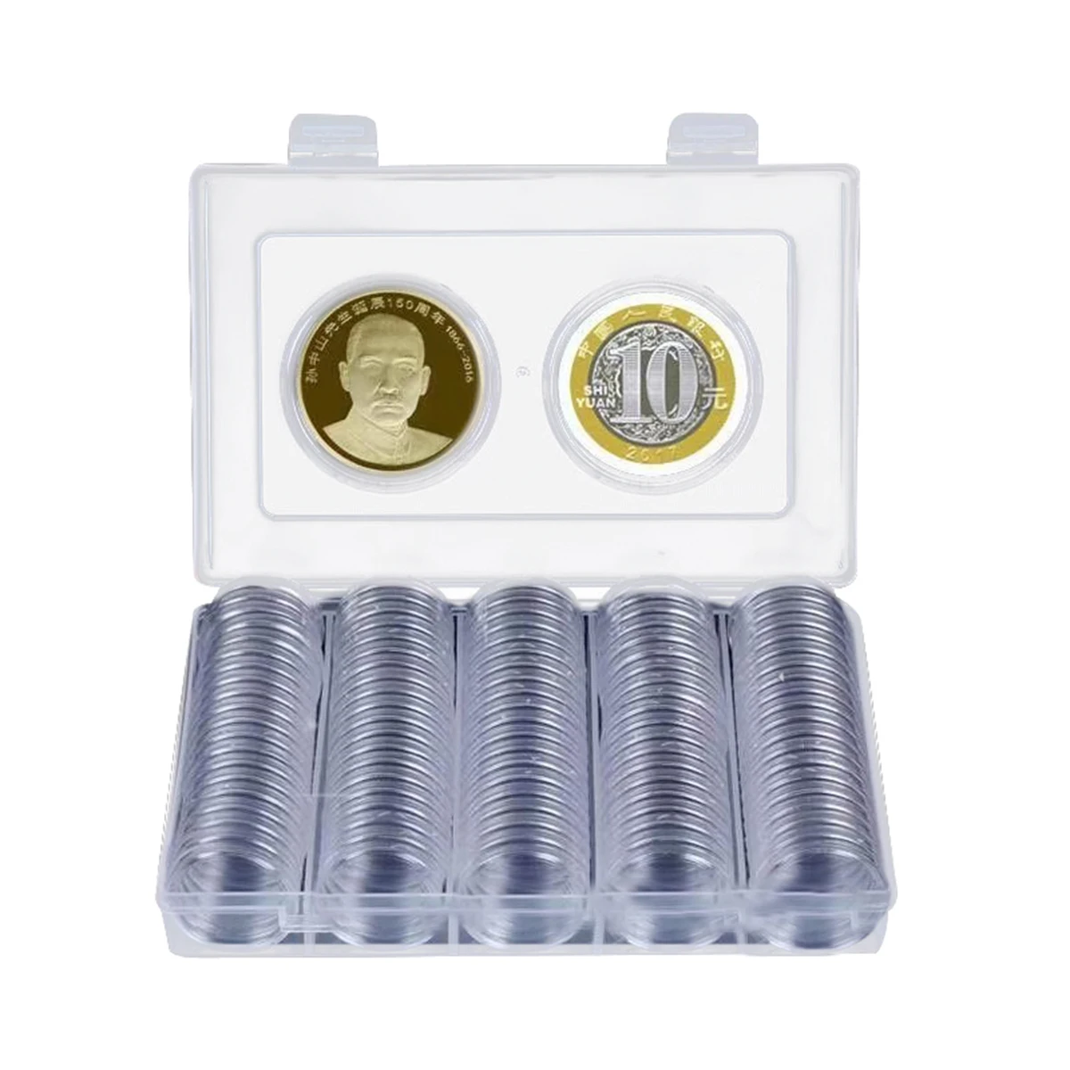 Monetos Turėtojas Organizatorius Laikymo Dėžutė Su Moneta Kapsule Atvejais Tarpikliai Tinka, Monetų, Kurių Skersmuo Mažesnis Kaip 30mm