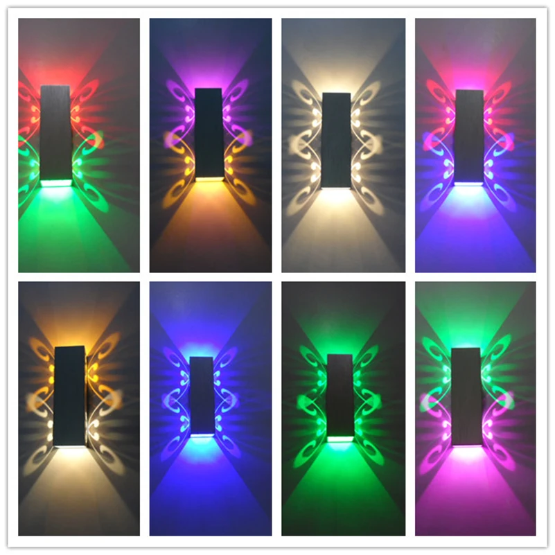 Aliuminio led šviesos rungtynių Aukštyn ir žemyn, led sienos lempos 2W batteryfly šiuolaikinės mados sienų apšvietimo indoor/outdoor