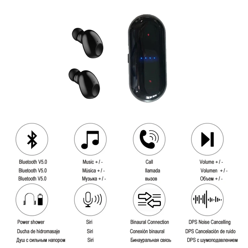 Tiesa, Belaidžių Ausinių Mini Bass Bluetooth Ausinės, Stereo Ausinės, laisvų Rankų Mikrofonas skirtas iPhone Samsung Sony Xiao mi Telefonus Automobilių TV