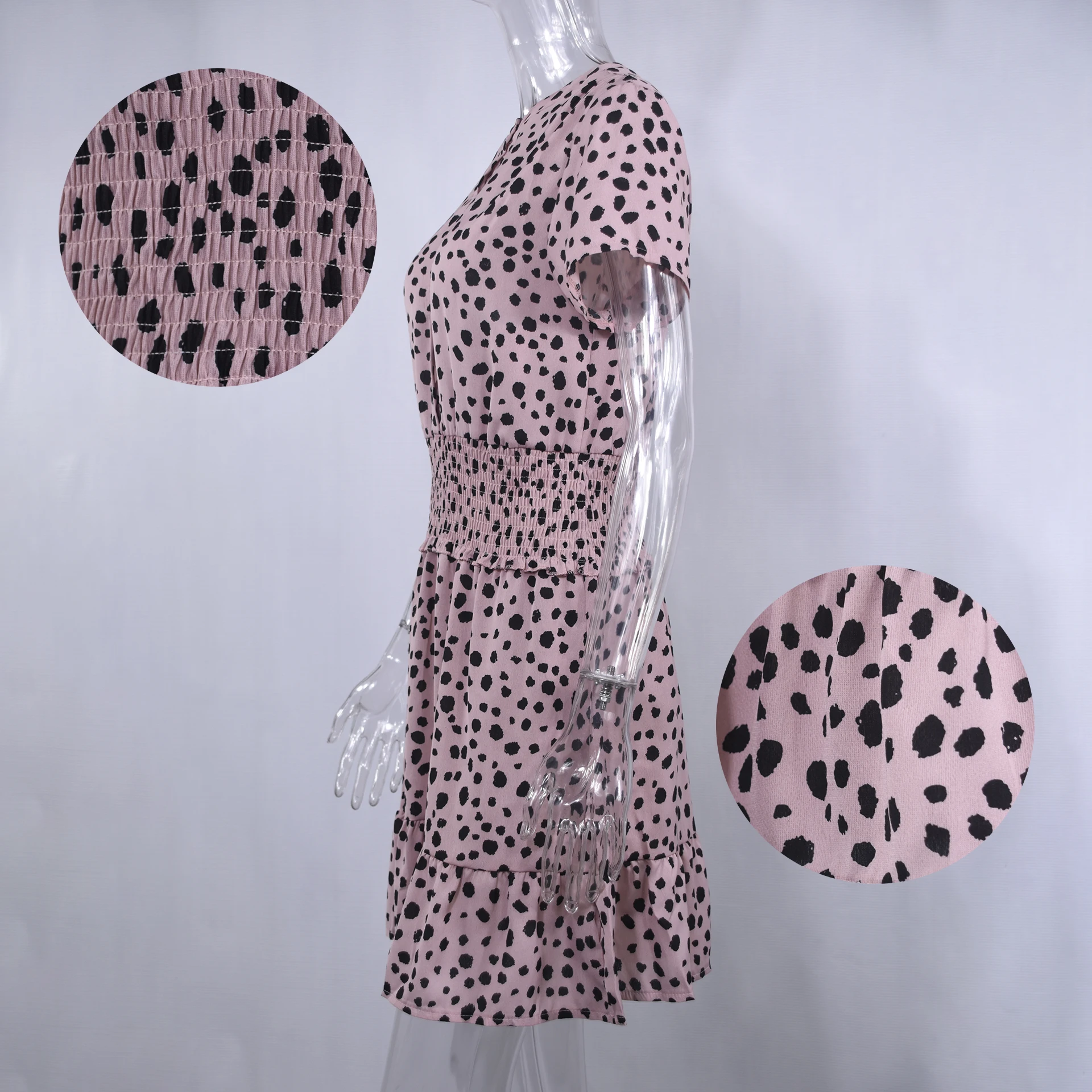 Suknelė Moterims Leopard Atsitiktinis Juoda Vasaros Pynimas Mini Suknelės Mygtukai Ponios Violetine Waisted Įrengtas Drabužių 2020 Vyriški Drabužiai