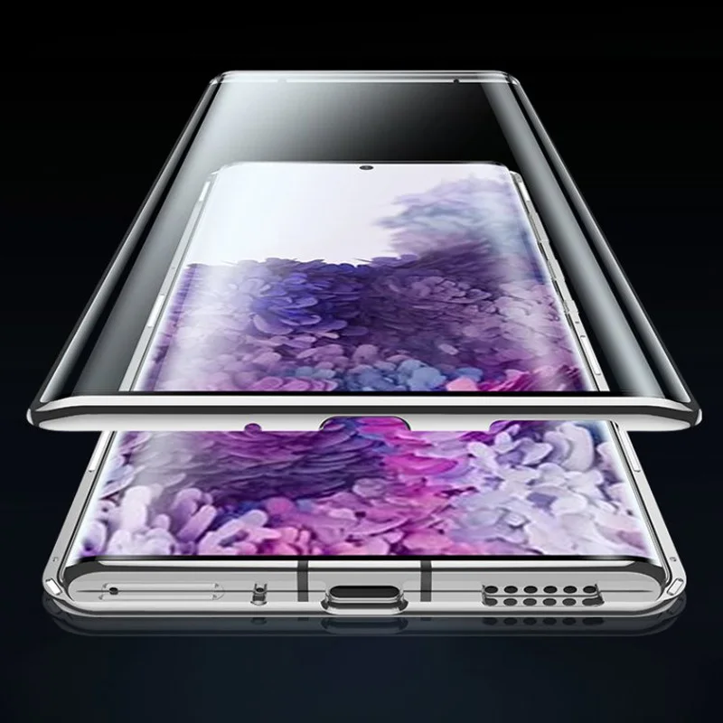 Dvipusės Magnetinio adsorbcijos atveju, Samsung Galaxy S10 S20 Note9 8 10 S8 S9 Plus S20 Ultra S10E A50 A70 A51 A71 A81 Atvejais